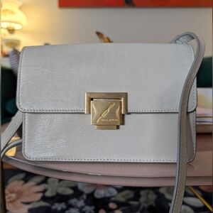 Cream Leather Crossbody Bag